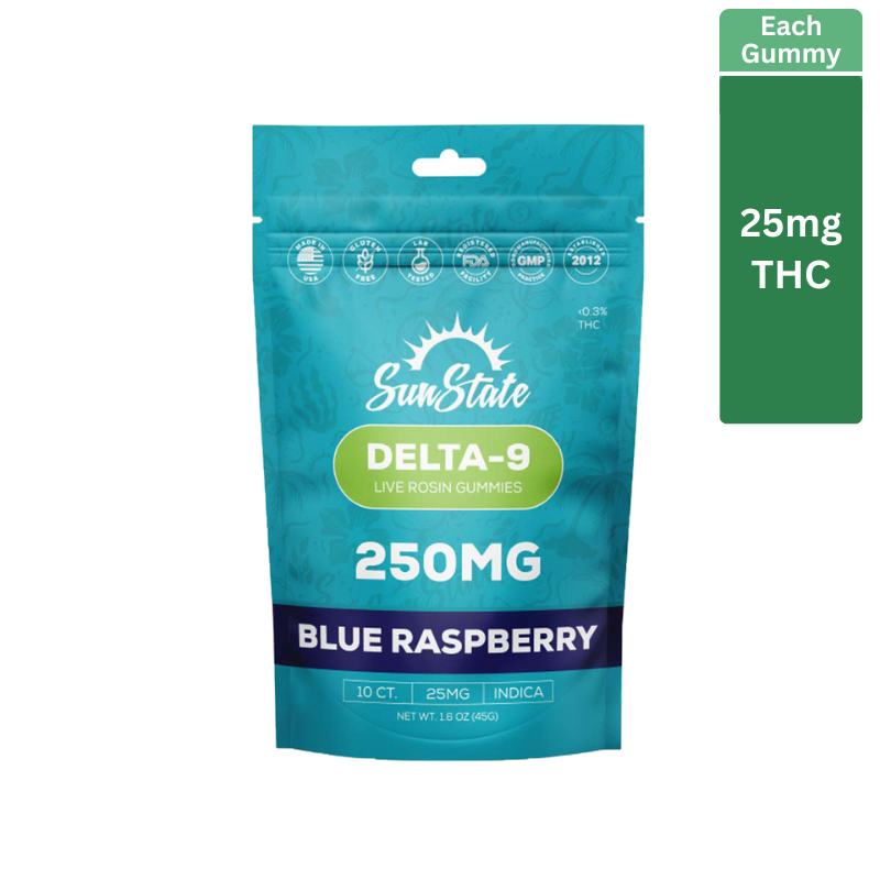 Delta 9 THC Live Rosin Infused Gummies (25mg) | Indica (Rest & Relaxation) - Image 3